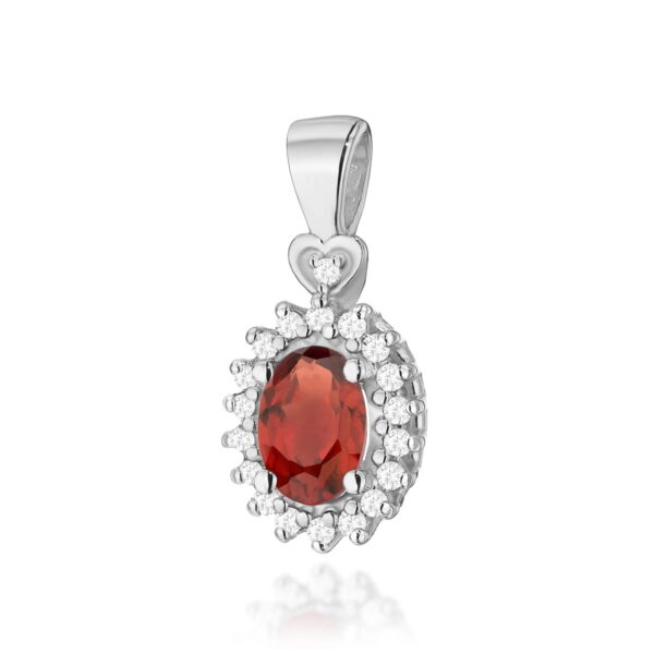 Zawieszka Granat 0,50ct białe złoto