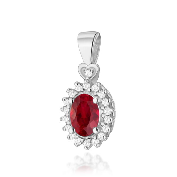 Zawieszka Rubin 0,60ct białe złoto