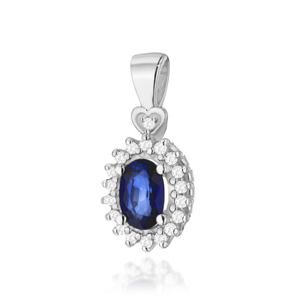 Zawieszka Szafir 0,70ct białe złoto