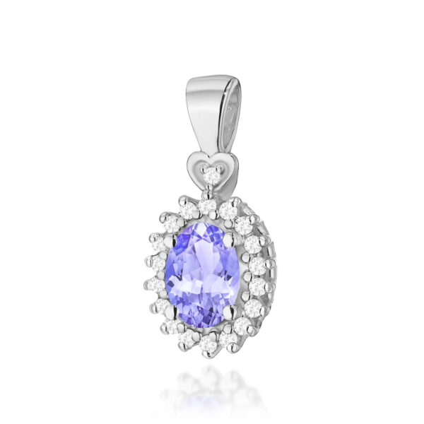 Zawieszka Tanzanit 0,40ct białe złoto
