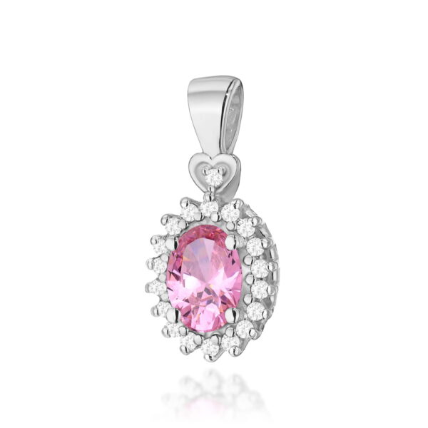 Zawieszka Różowy Topaz 0,50ct białe złoto