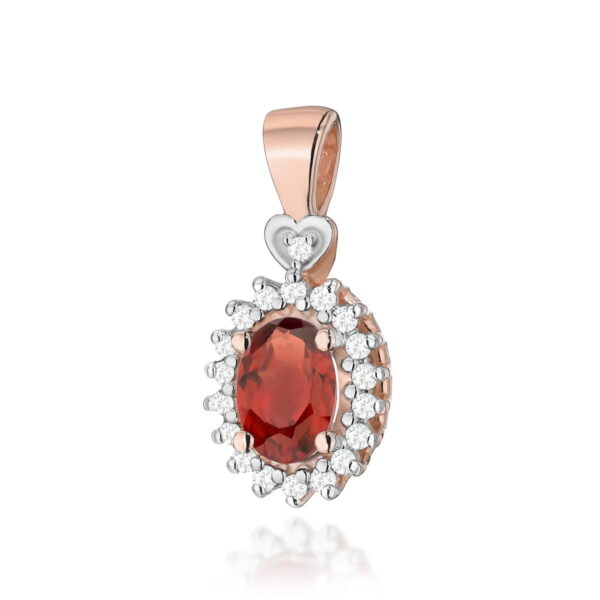 Zawieszka Granat 0,50ct różowe złoto