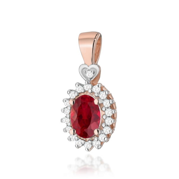 Zawieszka Rubin 0,60ct różowe złoto
