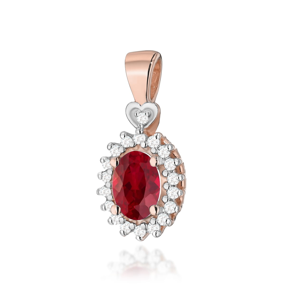 Zawieszka Rubin 0,60ct różowe złoto