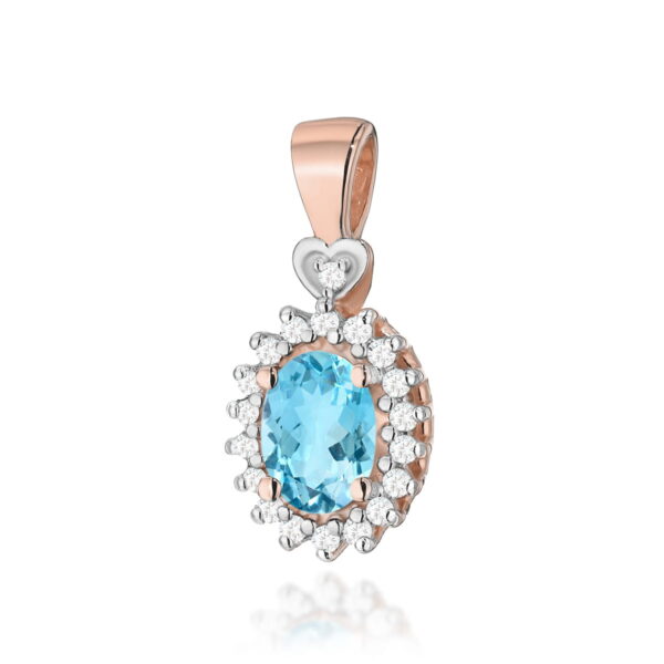 Zawieszka Topaz Swiss 0,50ct różowe złoto