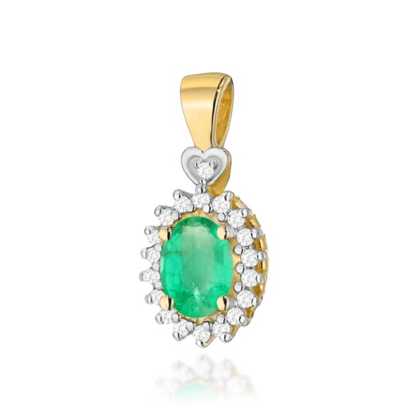 Zawieszka Szmaragd 0,40ct żółte złoto