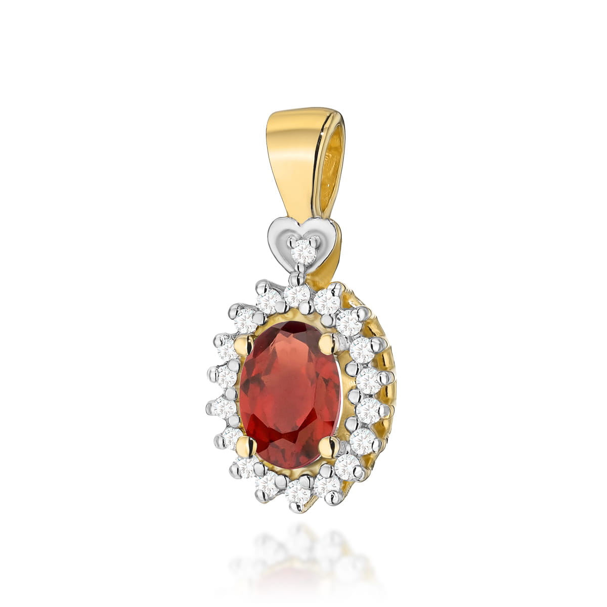 Zawieszka Granat 0,50ct żółte złoto