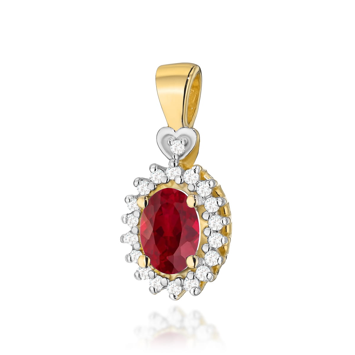 Zawieszka Rubin 0,60ct żółte złoto