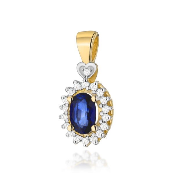 Zawieszka Szafir 0,70ct żółte złoto