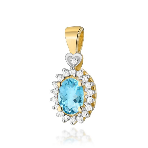 Zawieszka Topaz Swiss 0,50ct żółte złoto