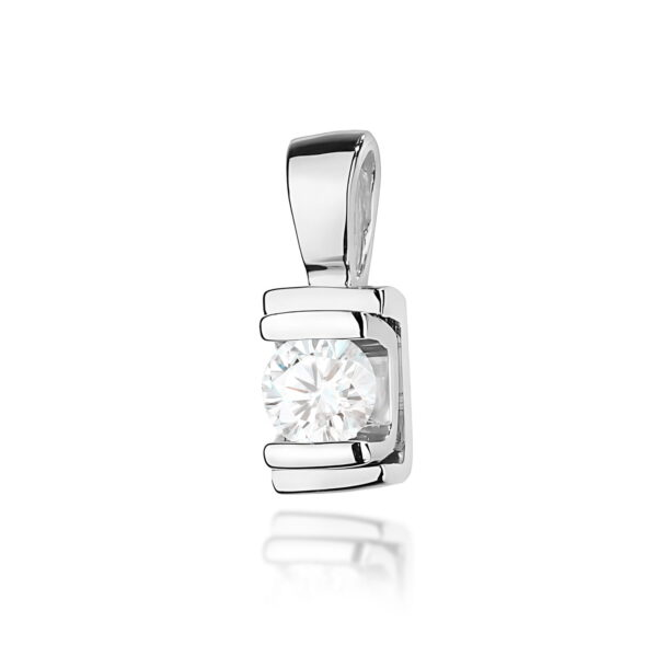 Zawieszka Diament 0,10ct białe złoto