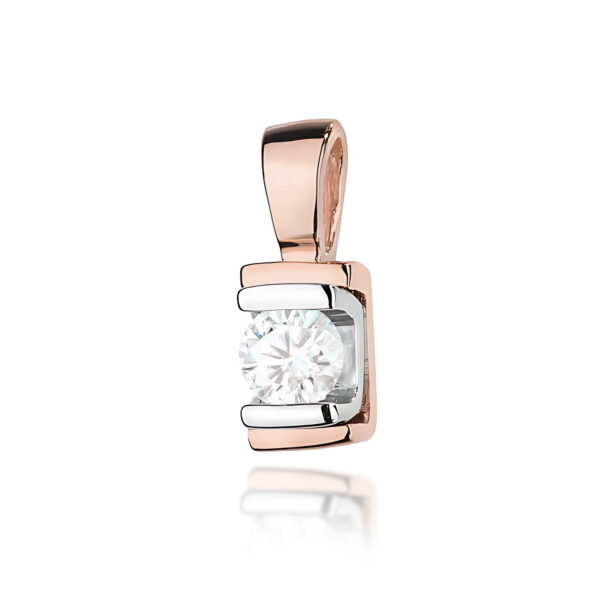Zawieszka Diament 0,10ct różowe złoto