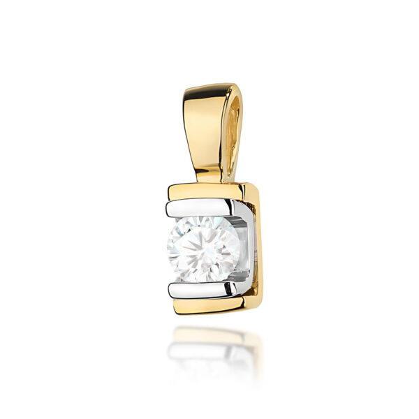 Zawieszka Diament 0,10ct żółte złoto