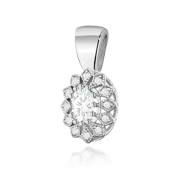 Zawieszka Diament Laboratoryjny 0,40ct białe złoto