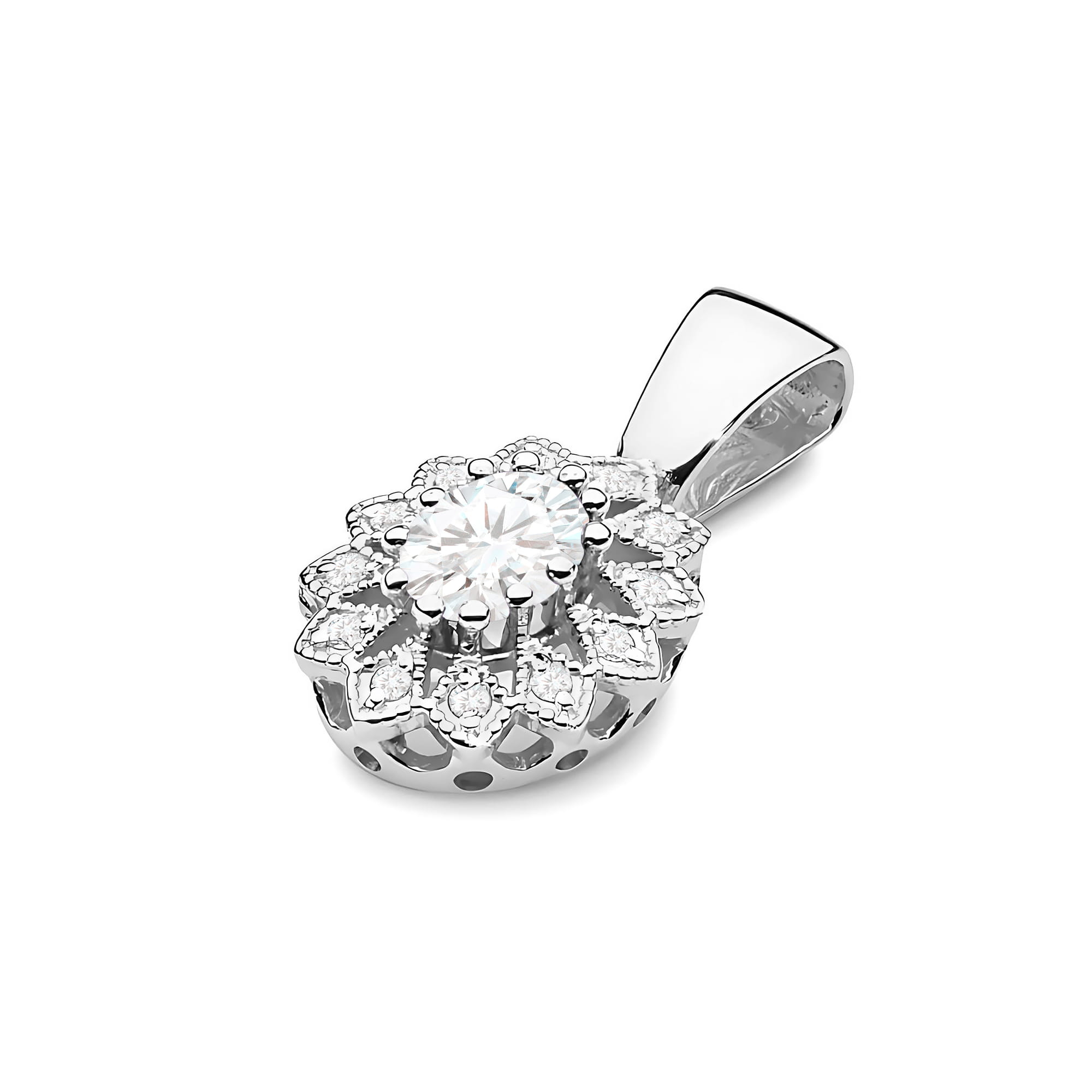 Zawieszka Diament Laboratoryjny 0,40ct białe złoto - obrazek 2