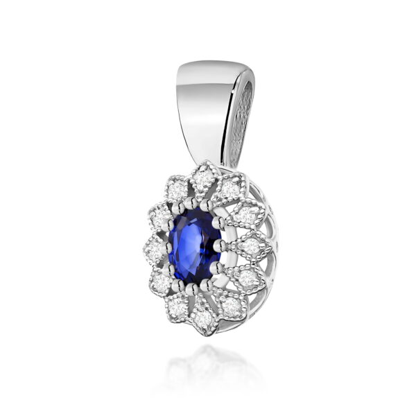Zawieszka Szafir 0,70ct białe złoto