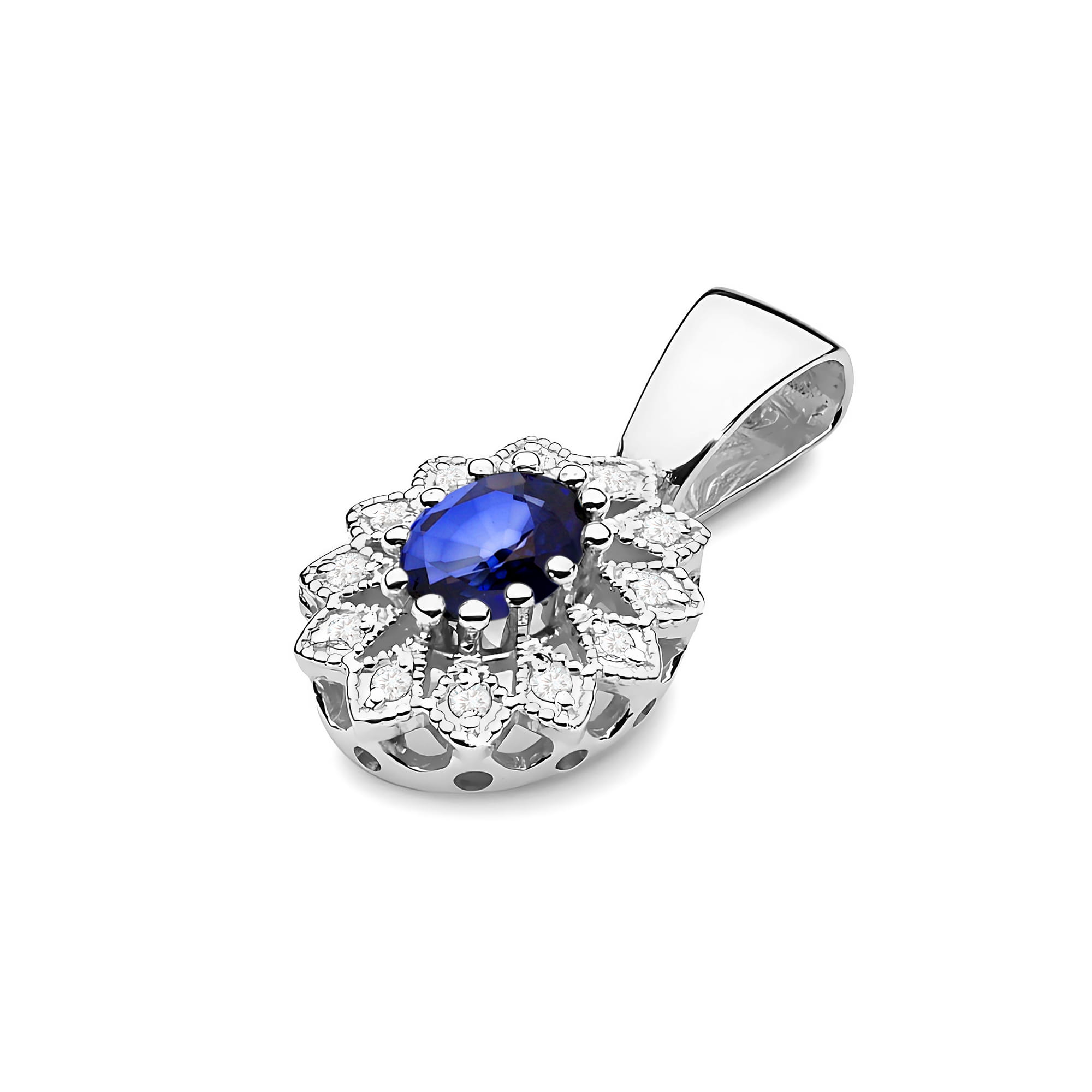 Zawieszka Szafir 0,70ct białe złoto - obrazek 2