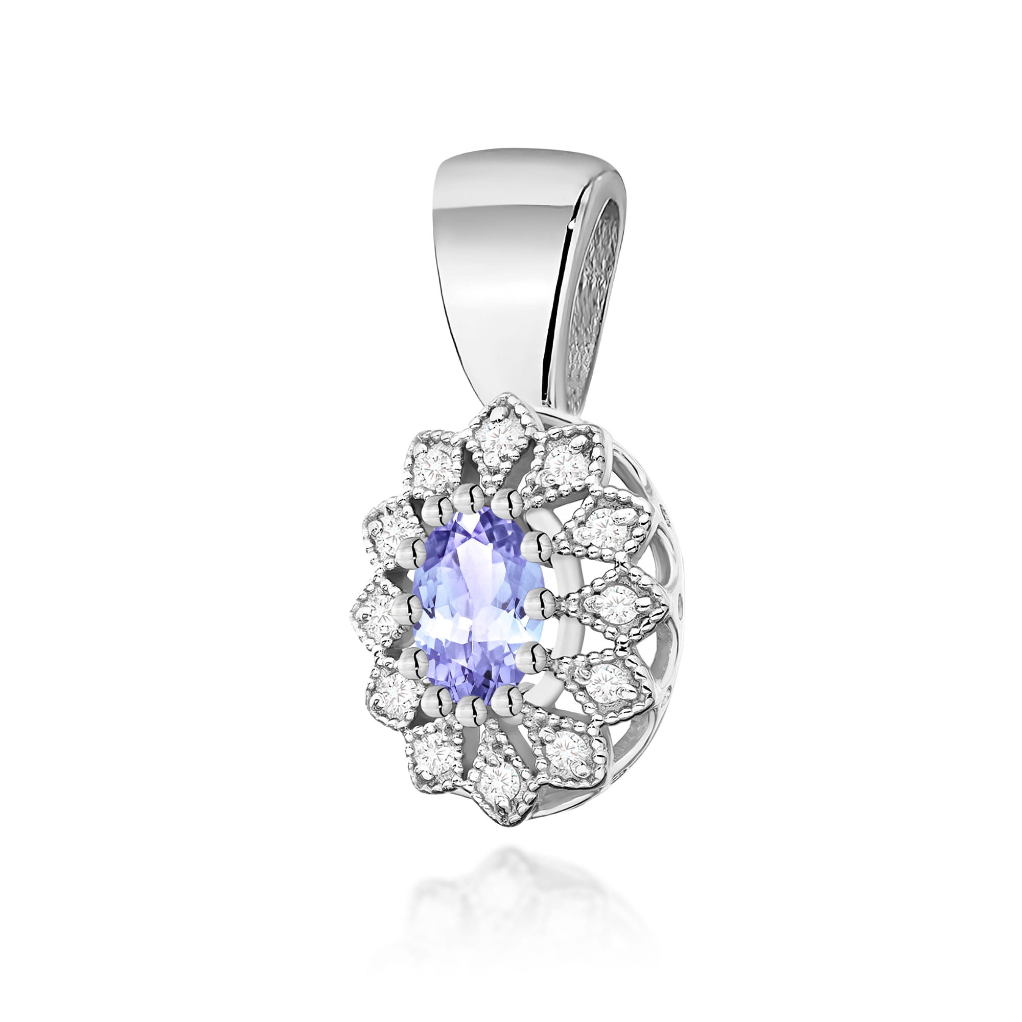 Zawieszka Tanzanit 0,40ct białe złoto
