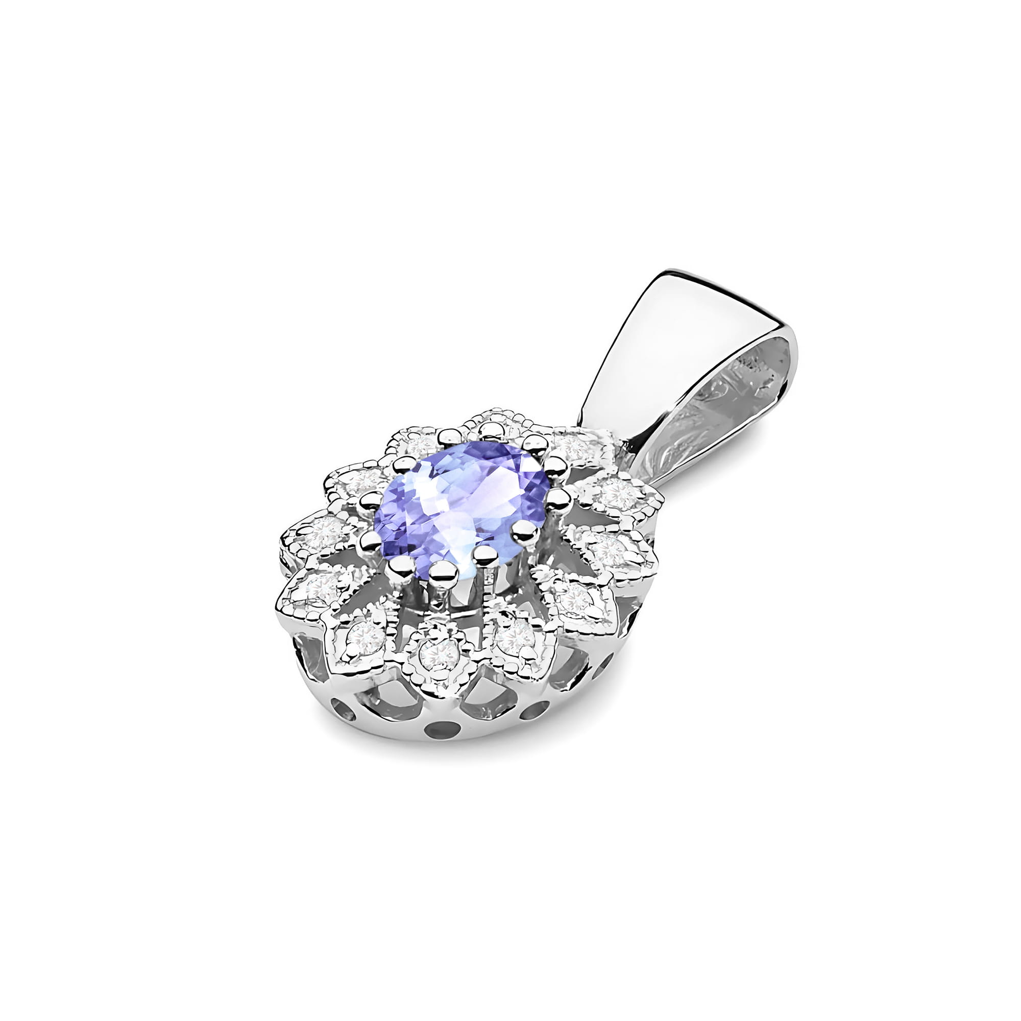 Zawieszka Tanzanit 0,40ct białe złoto - obrazek 2