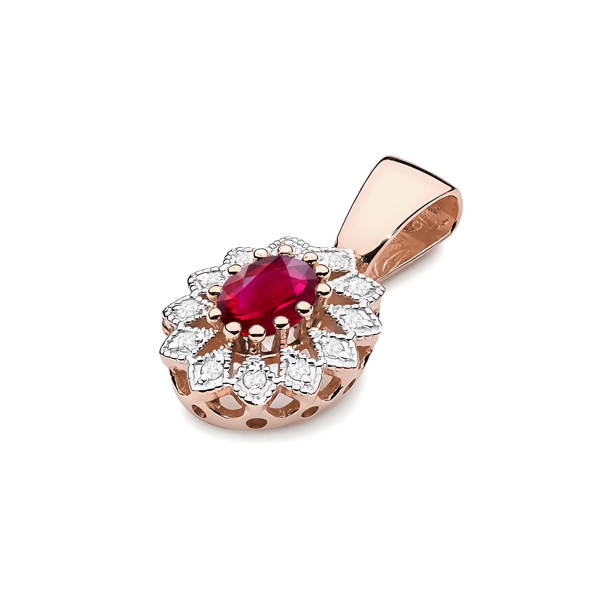 Zawieszka Rubin 0,60ct różowe złoto - obrazek 2
