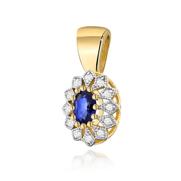 Zawieszka Szafir 0,70ct żółte złoto