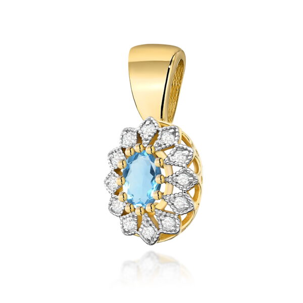 Zawieszka Topaz Swiss 0,50ct żółte złoto