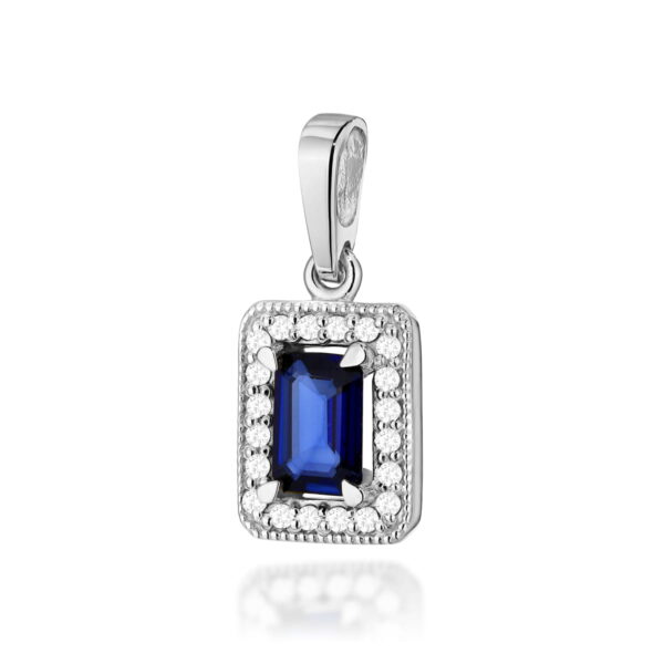 Zawieszka Szafir 0,60ct białe złoto