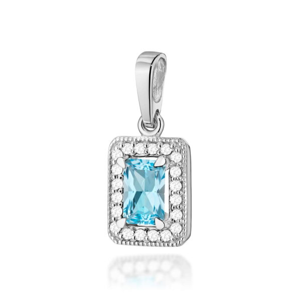 Zawieszka Topaz Swiss 0,65ct białe złoto