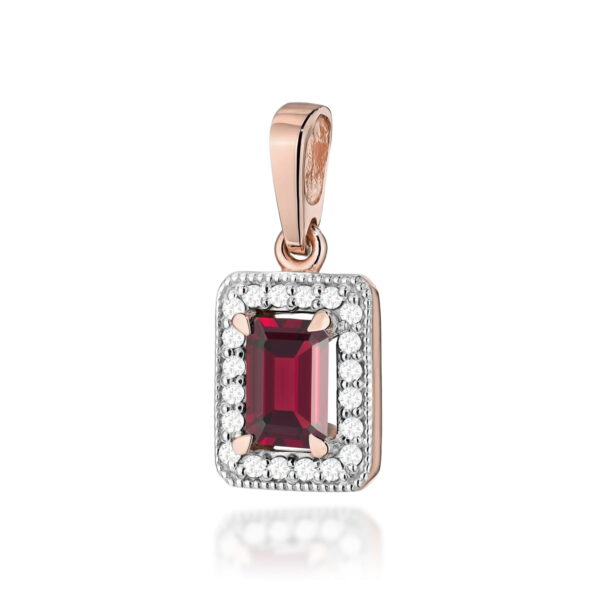 Zawieszka Granat 0,70ct różowe złoto