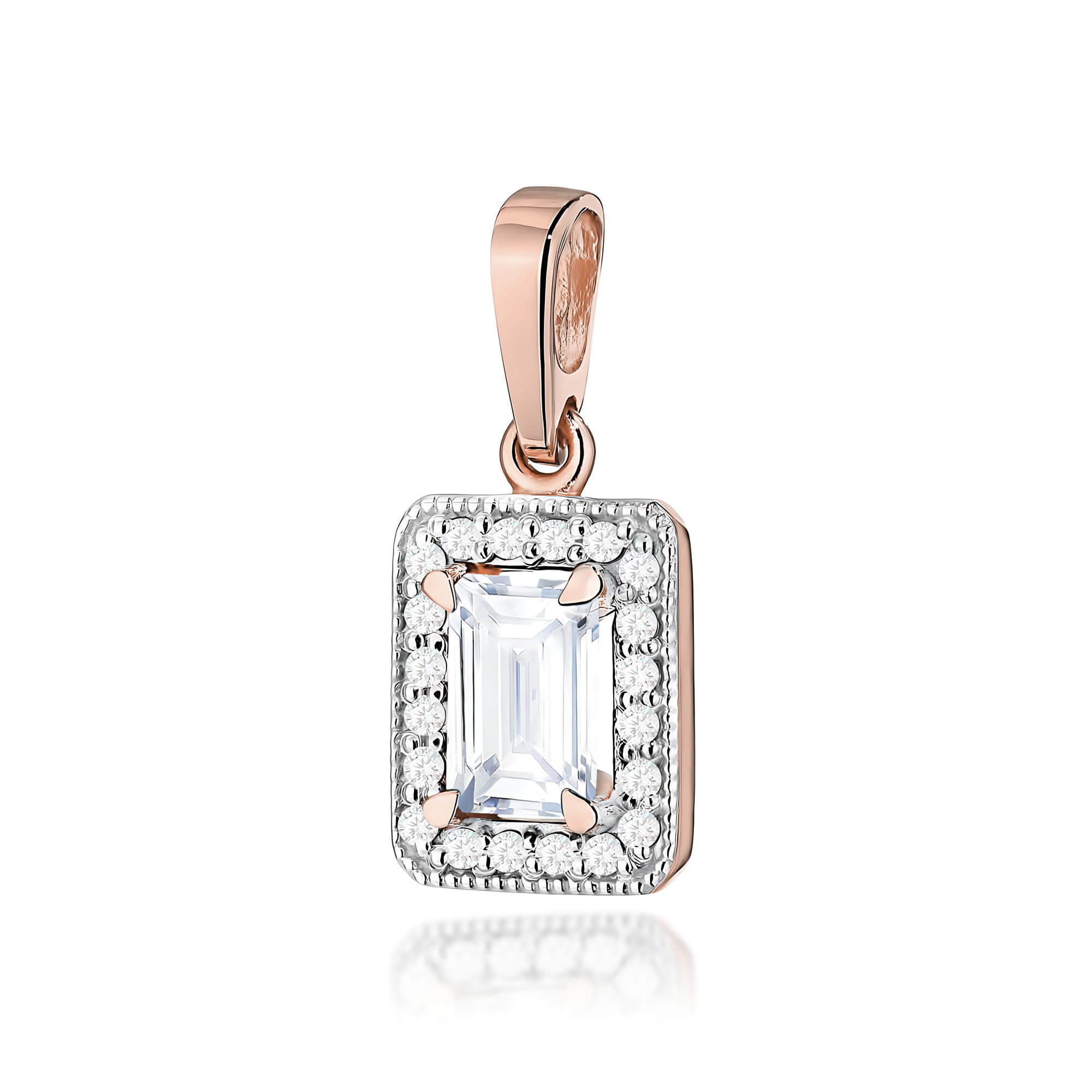 Zawieszka Diament Laboratoryjny 0,60ct różowe złoto