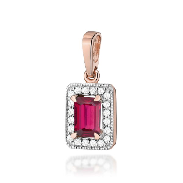 Zawieszka Rubin 0,80ct różowe złoto
