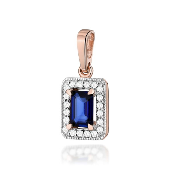 Zawieszka Szafir 0,60ct różowe złoto