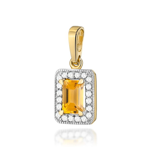Zawieszka Cytryn 0,60ct żółte złoto