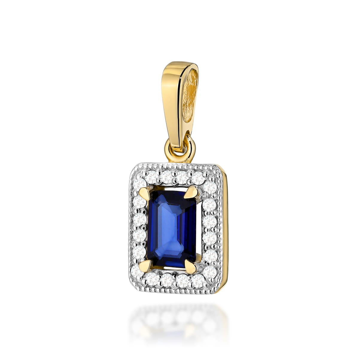 Zawieszka Szafir 0,60ct żółte złoto