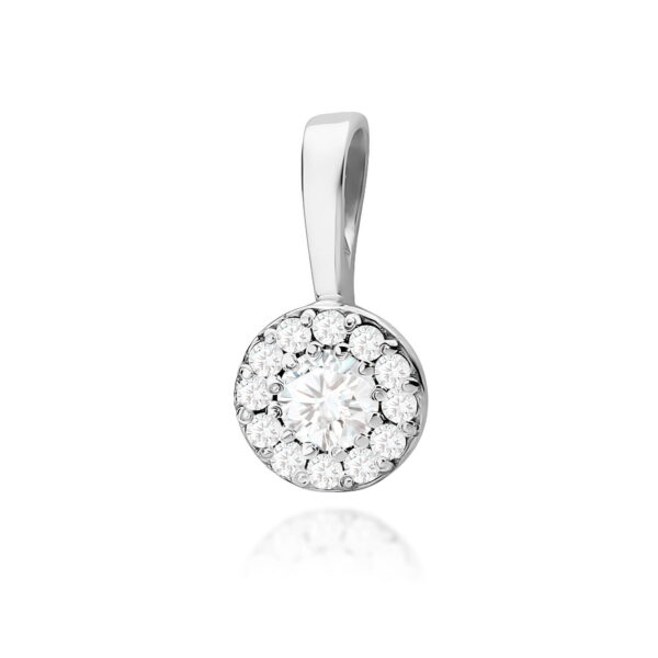 Zawieszka Diament 0,12ct białe złoto