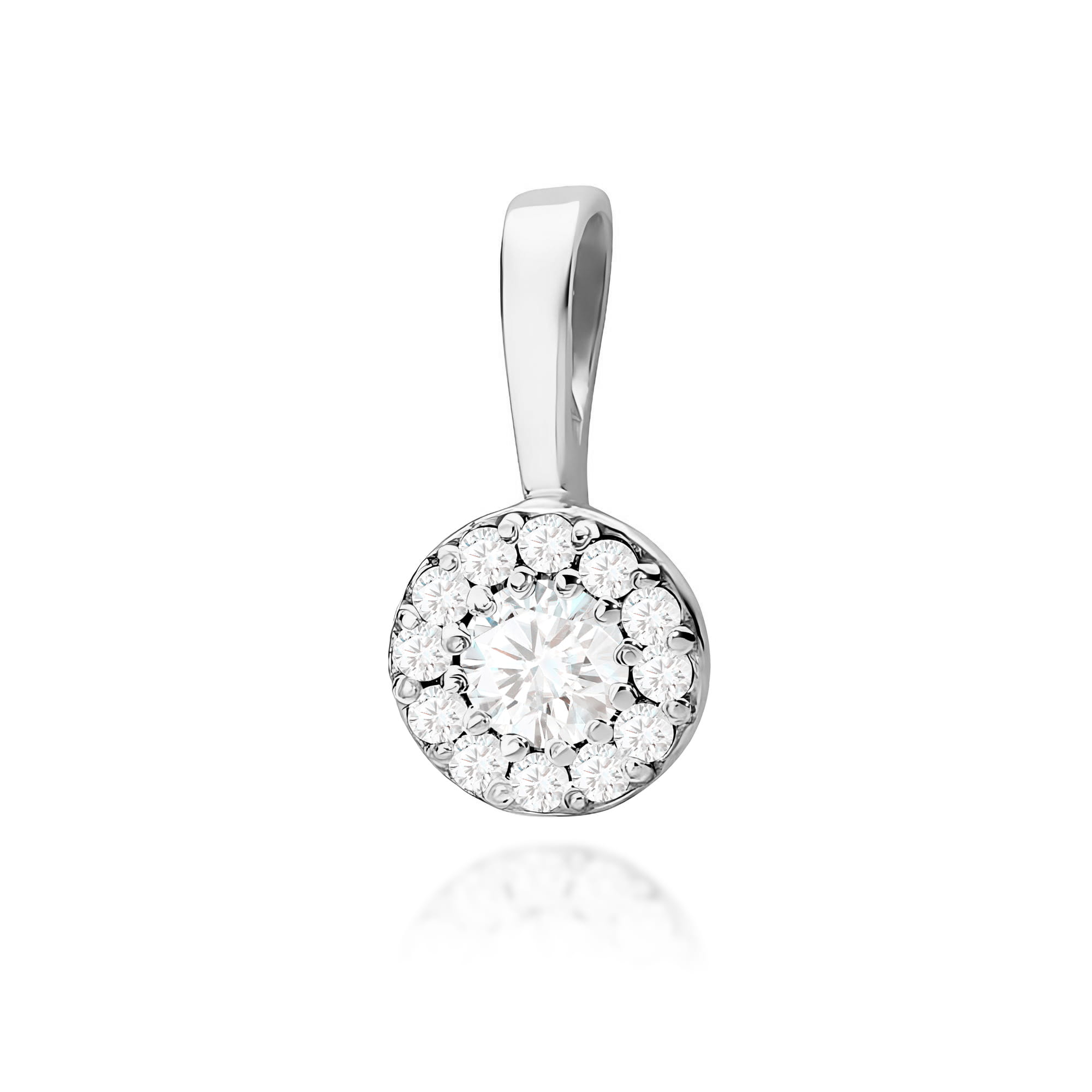 Zawieszka Diament Laboratoryjny 0,12ct białe złoto