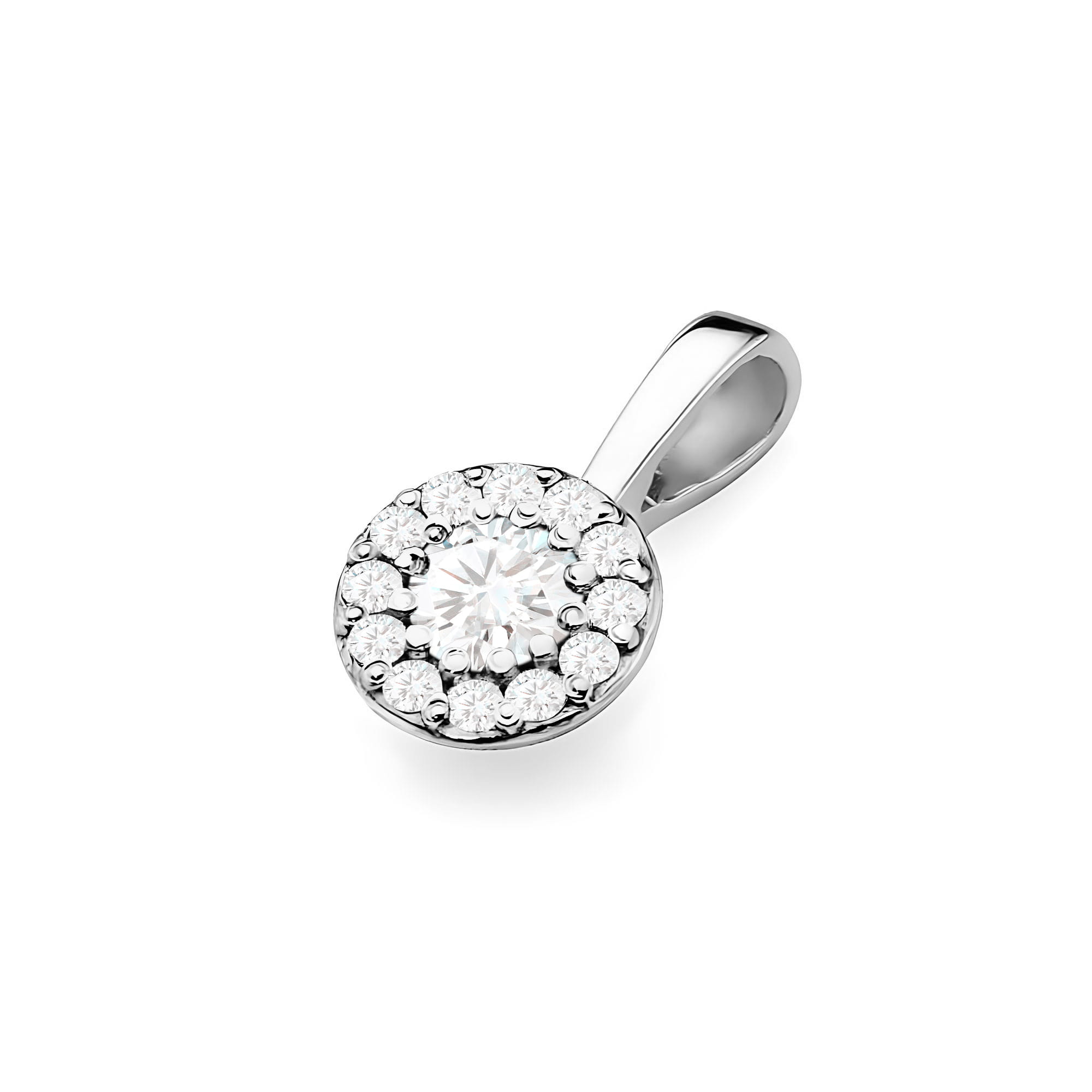 Zawieszka Diament Laboratoryjny 0,12ct białe złoto - obrazek 2