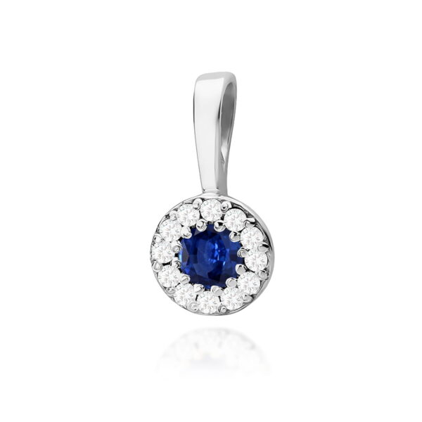 Zawieszka Szafir 0,15ct białe złoto