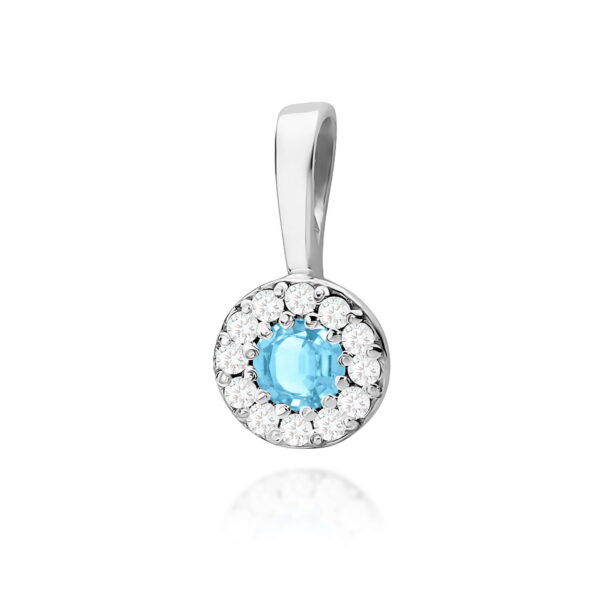 Zawieszka Topaz Swiss 0,15ct białe złoto