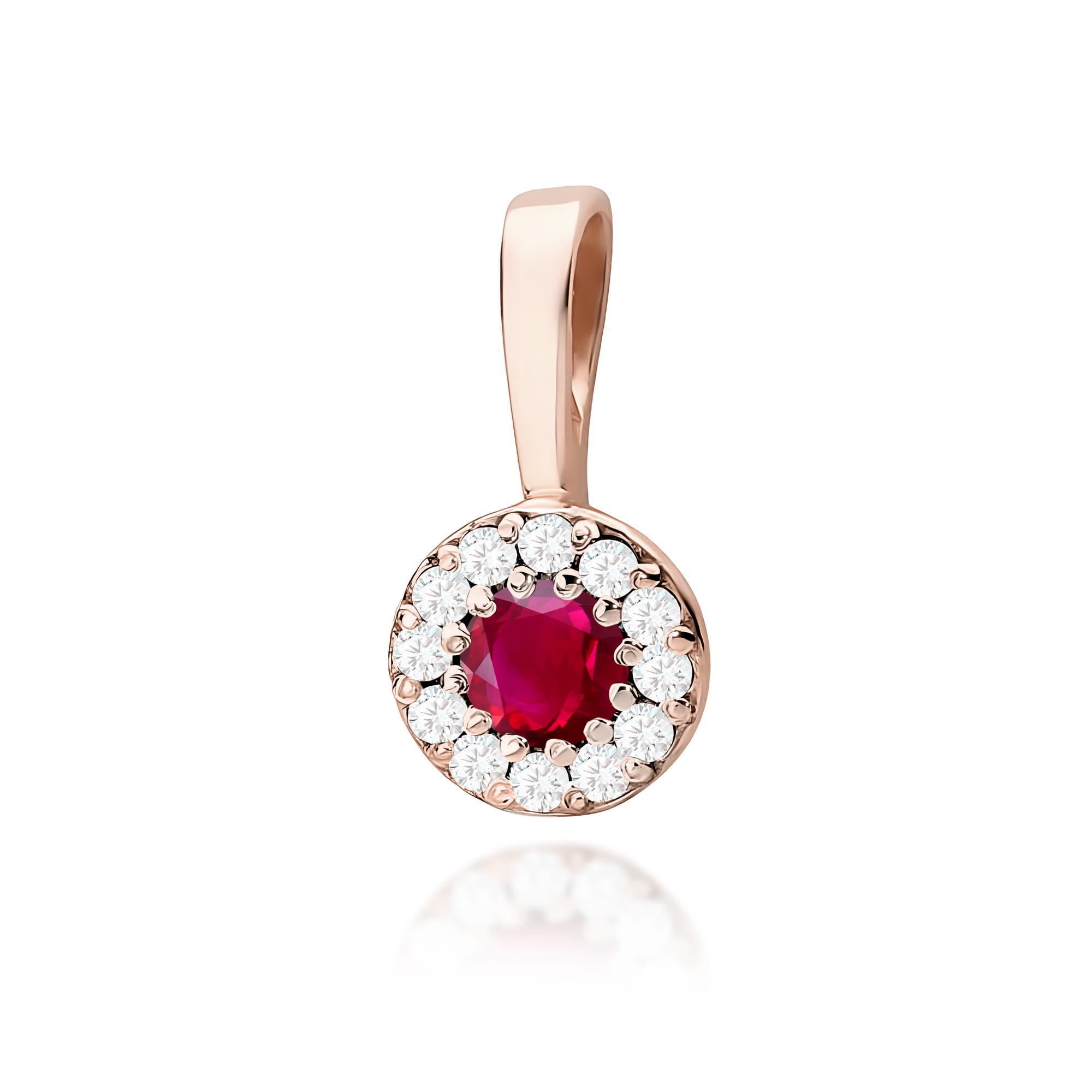 Zawieszka Rubin 0,15ct różowe złoto