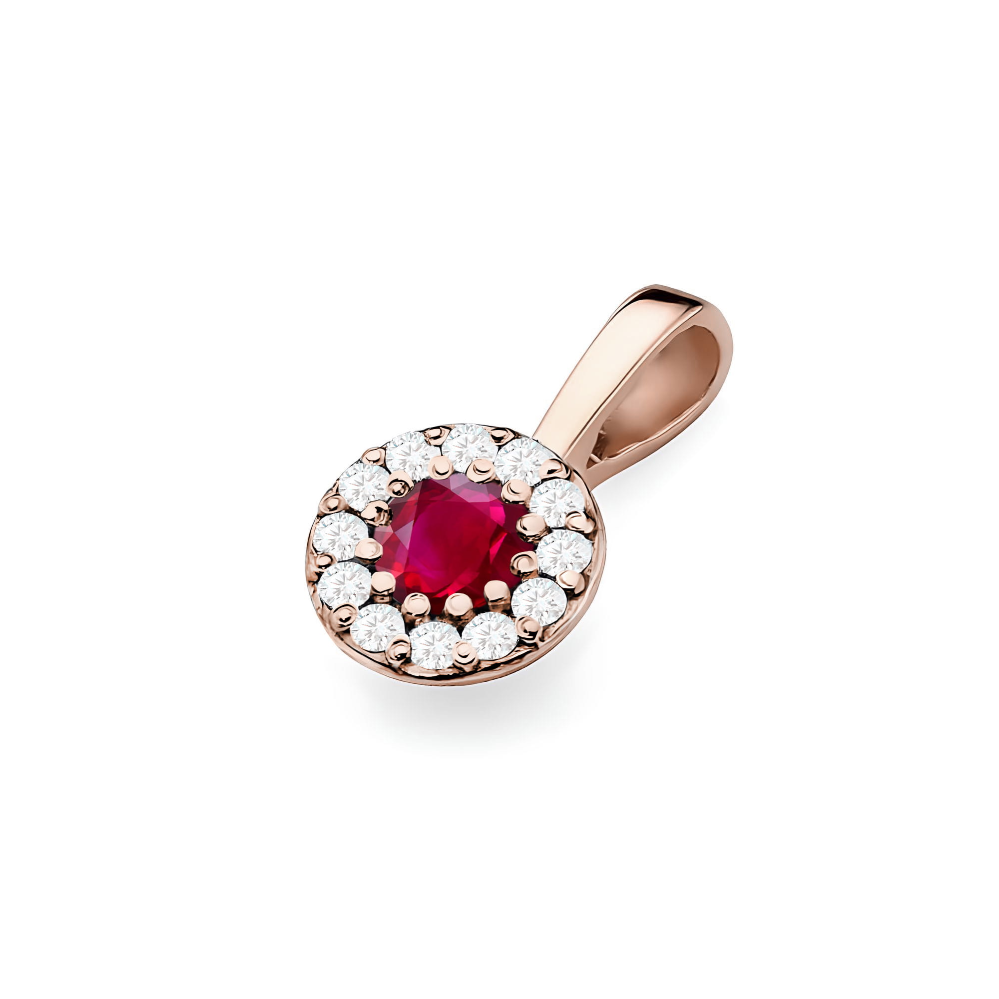 Zawieszka Rubin 0,15ct różowe złoto - obrazek 2