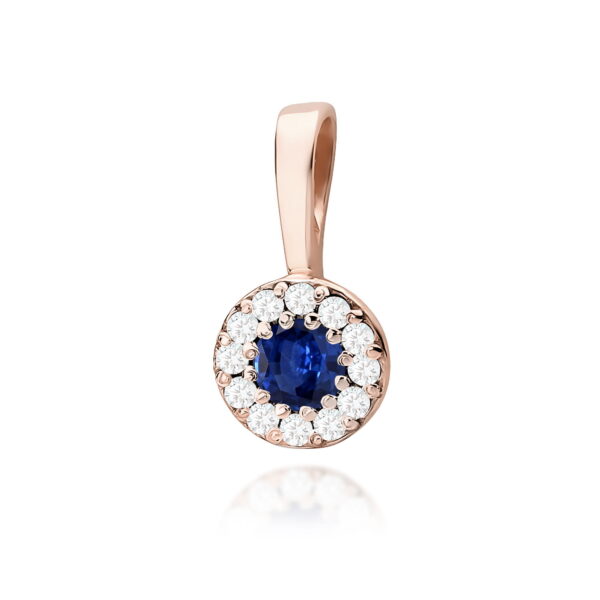 Zawieszka Szafir 0,15ct różowe złoto