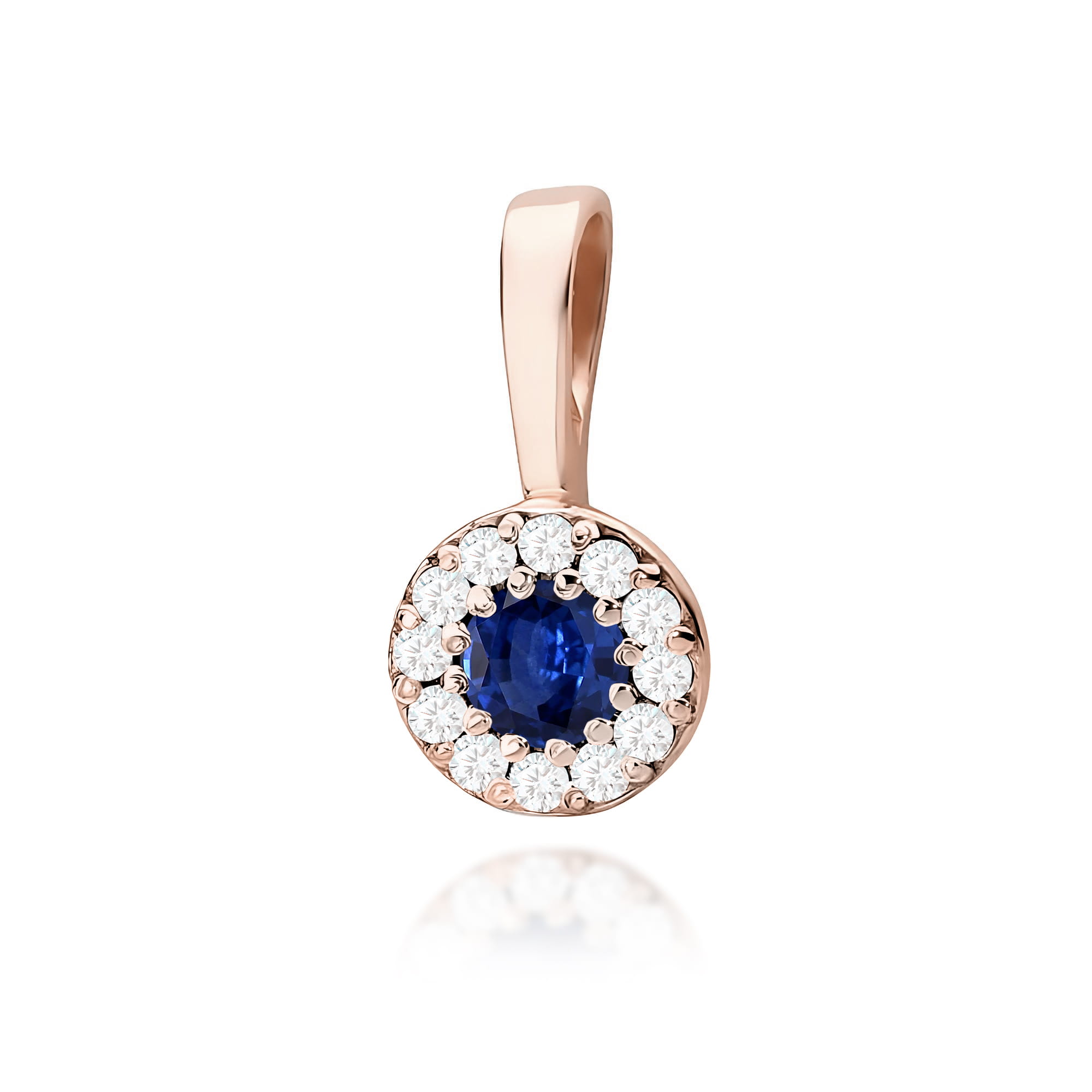 Zawieszka Szafir 0,15ct różowe złoto