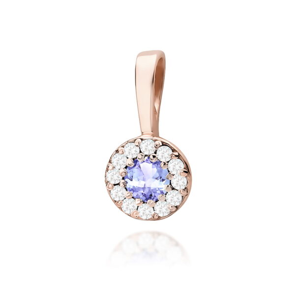 Zawieszka Tanzanit 0,15ct różowe złoto