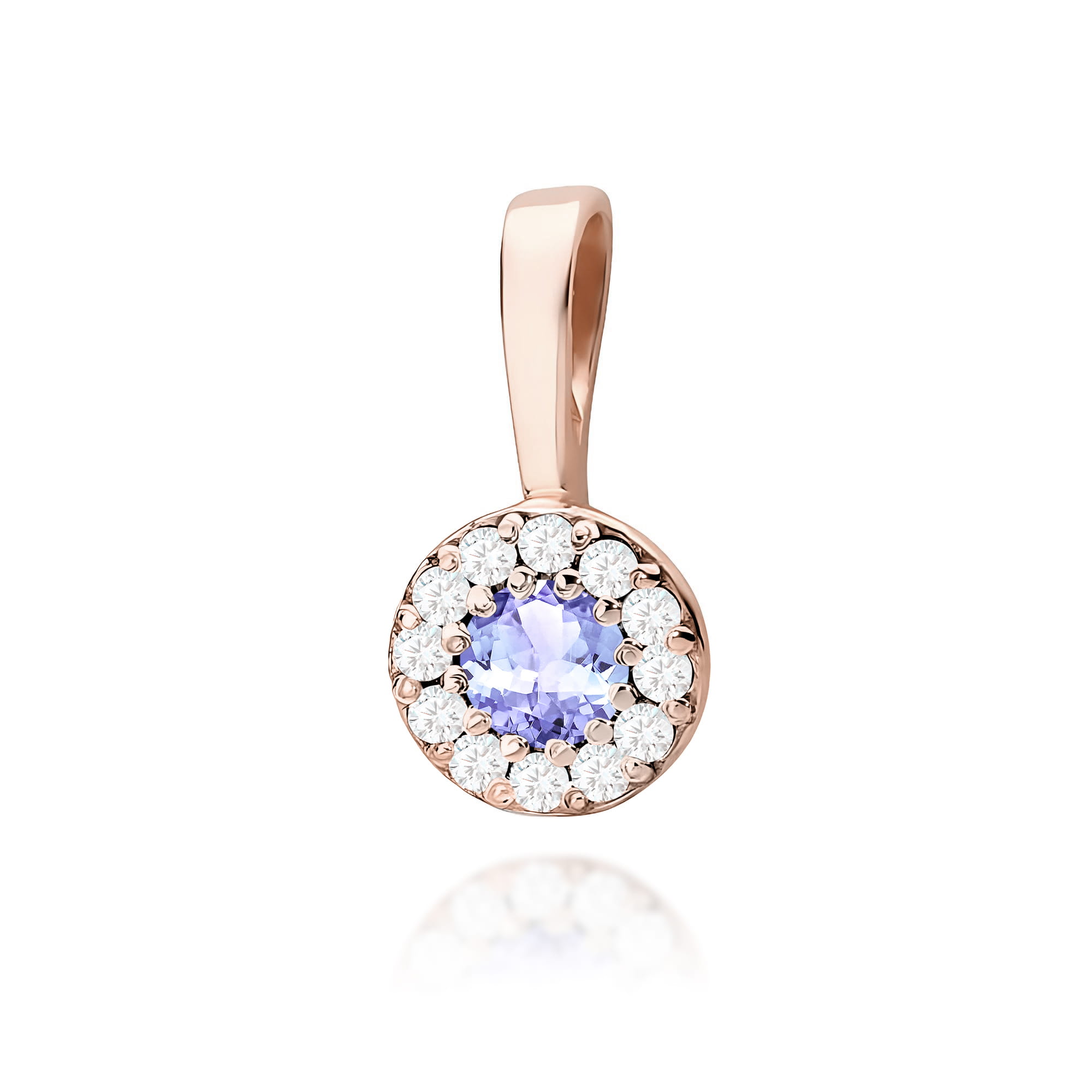 Zawieszka Tanzanit 0,15ct różowe złoto