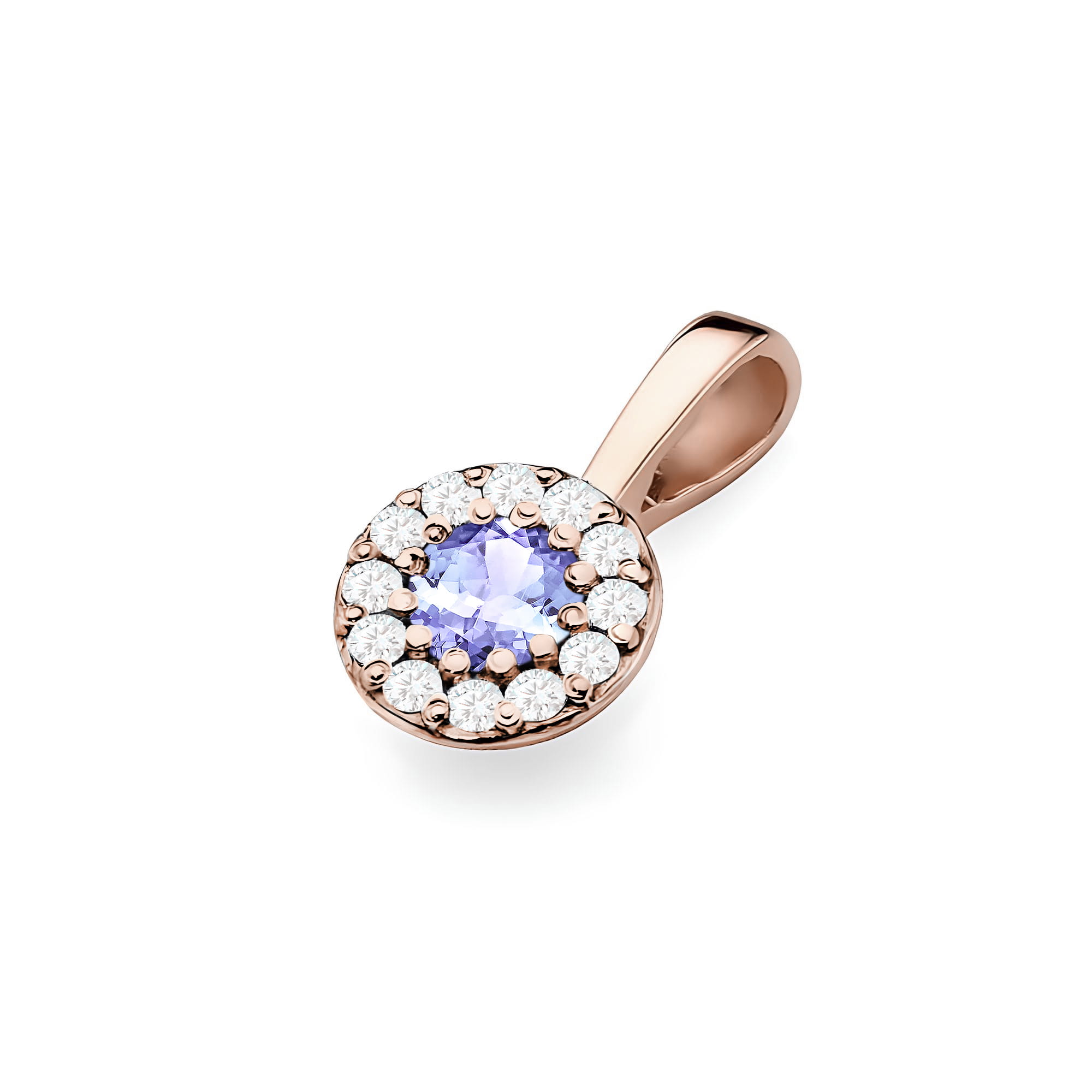Zawieszka Tanzanit 0,15ct różowe złoto - obrazek 2