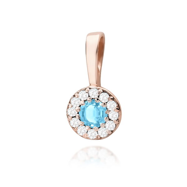 Zawieszka Topaz Swiss 0,15ct różowe złoto