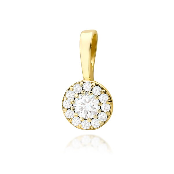 Zawieszka Diament 0,12ct żółte złoto