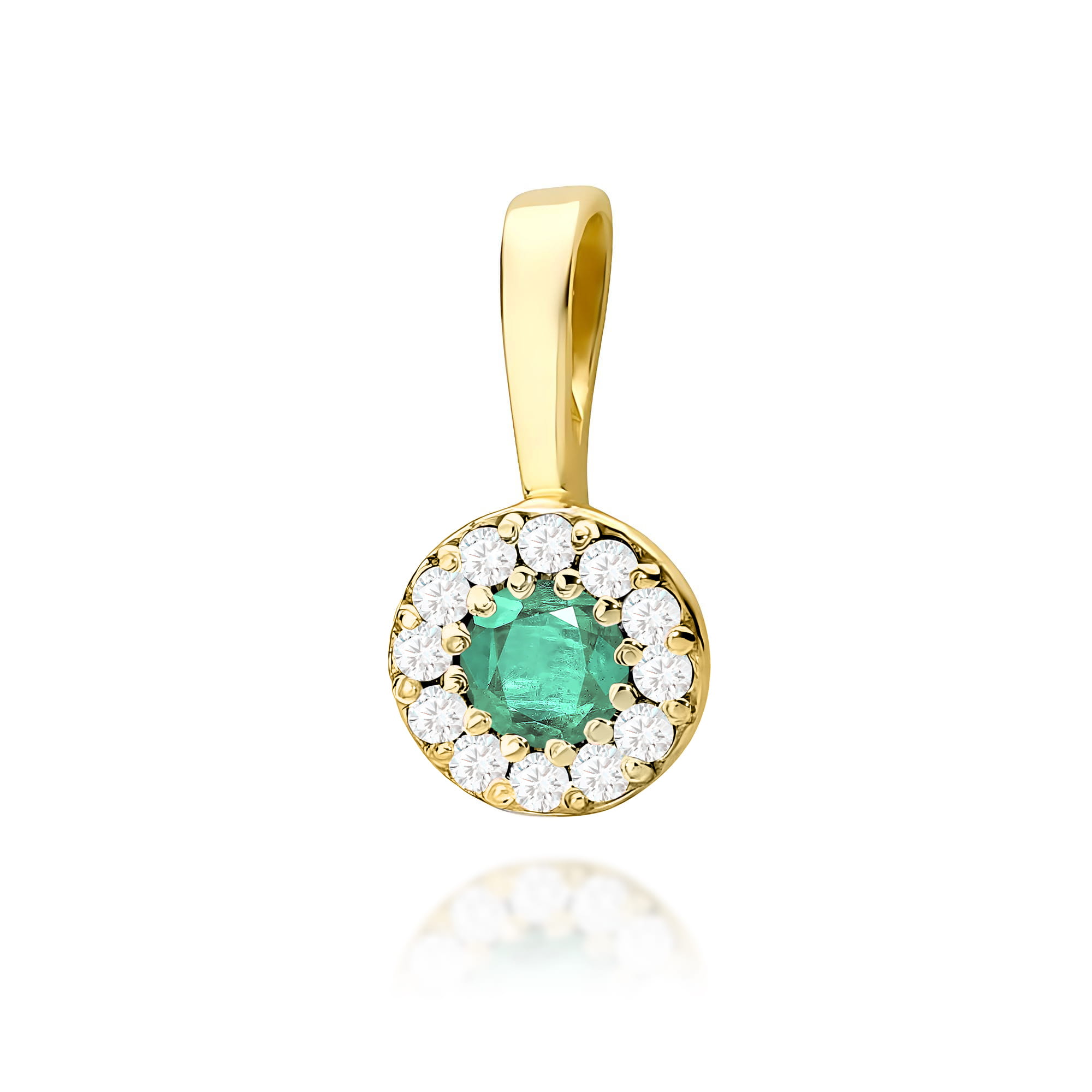 Zawieszka Szmaragd 0,15ct żółte złoto
