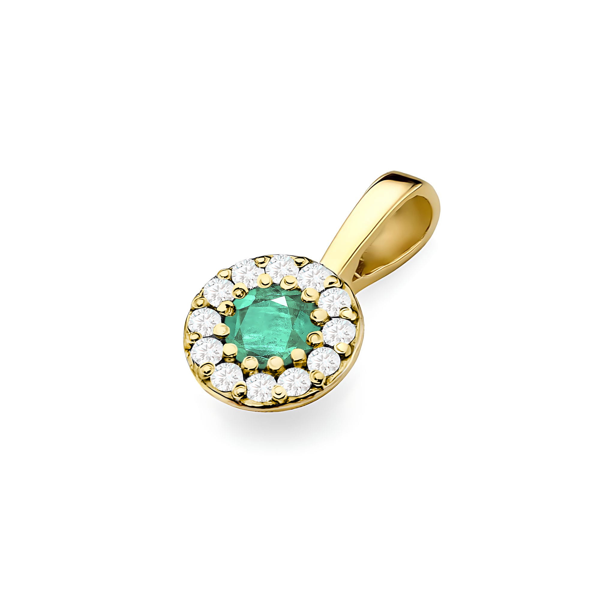 Zawieszka Szmaragd 0,15ct żółte złoto - obrazek 2